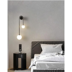 led væglampe globle design glas metal 20cm moderne indendørs metal væglampe væglampe neutral hvid g9 3000k soveværelse væglampe