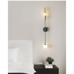 led væglampe lang stribe 86 cm stearinlys design moderne indendørs metal væglampe væglampe varm neutral hvid 3000k soveværelse v