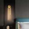 led væglampe indendørs kobber, moderne led væglampe belysning 21,4″ lineær slankt rørformet guld vægmonteret lampe til trappe, soveværelse