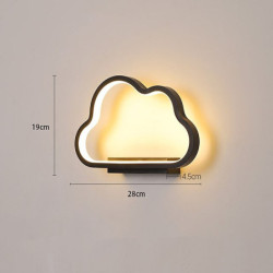 moderne indendørs væglampe led cloud design stue soveværelse metal væglampe