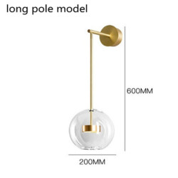 førte væglampe sengelampe nordisk boble model værelse hotel soveværelse glas kugle væglampe soveværelse sengelampe