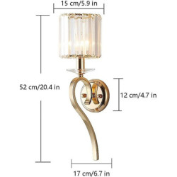 førte væg lys krystal mini stil moderne nordisk stil sort guld væglampe væg lampetter stue soveværelse stål