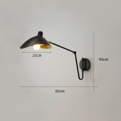 led væglampe moderne nordisk stil væglampe væg sconces svingarm lys stue kontor jern væg lampe