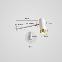 led væglampe mat indendørs moderne nordisk stil svingarmslamper indendørs væglampe stue kontor jernvæglampe