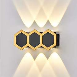 honeycomb væglampe kreativ led udendørs væglampe indendørs væglampe udendørs butikker/caféer aluminium væglampe ip65