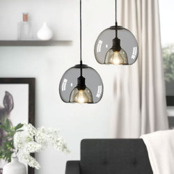 led pendel moderne glas køkken ø lys 23cm vintage metal lagdelte geometrisk grå malet land stue soveværelse spisestue køkken lys