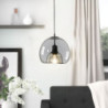 led pendel moderne glas køkken ø lys 23cm vintage metal lagdelte geometrisk grå malet land stue soveværelse spisestue køkken lys