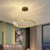 led pendel cirkel rund design dæmpbar 40/60cm led lysekrone metal moderne stil stilfuldt galvaniseret moderne