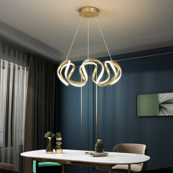 led pendel 50cm 1-lys ring cirkel design dæmpbar aluminium malet finish luksuriøs moderne stil spisestue soveværelse pendel kun dæmpbar med fjernbetjening