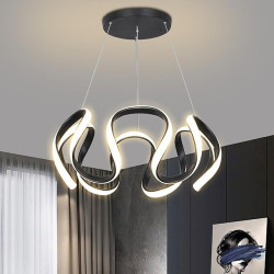 led pendel 50cm 1-lys ring cirkel design dæmpbar aluminium malet finish luksuriøs moderne stil spisestue soveværelse pendel kun dæmpbar med fjernbetjening