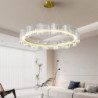 led pendel 60/80cm 1-lys ring cirkel design dæmpbar aluminium malet finish luksuriøs moderne stil spisestue soveværelse pendel