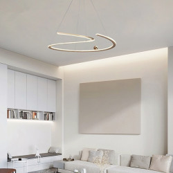 led pendel 60cm 1-lys ring cirkel design dæmpbart rustfrit stål luksuriøs moderne stil spisestue soveværelse pendel