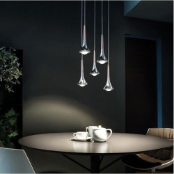 9cm led pendel linje design metal galvaniseret malet finish moderne