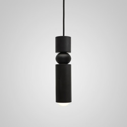 6cm led pendel ø-lys enkelt design metalcylinder galvaniseret moderne