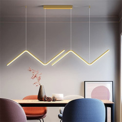 led pendel 90cm ø lys dæmpbar linje design aluminium stilfuld minimalistisk malet finish nordisk stil spisestue køkken lys kun dæmpbar med fjernbetjening