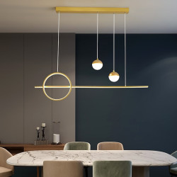 led pendel køkken ø lys moderne sort guld 80cm lanterne desgin pendel metal malet finish moderne