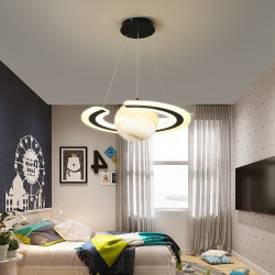 LED pendel planet design 45cm lanterne desgin soveværelse lys metal malet finish moderne