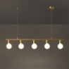 led pendel ø lys moderne guld til spisestue 70/100cm kobber spisestue dekoration lys 3/5 lampe holder e27 justerbar