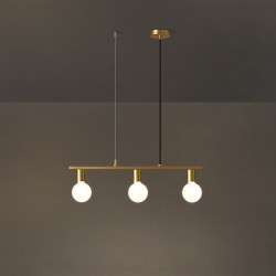 led pendel ø lys moderne guld til spisestue 70/100cm kobber spisestue dekoration lys 3/5 lampe holder e27 justerbar