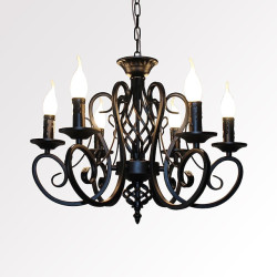 6-Light 53cm Stearinlys Stil Lysestager Metal Malede finish Tradisjonell / Klassisk