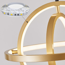 40cm cirkel / ring design pendel led metal globus rund malet finish moderne