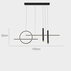 100cm led pendel nordisk stil kreativ bordlampe moderne strip lampe bar lampe restaurant lysekrone