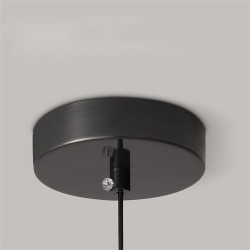 led pendel ø lys 50cm liner design hængelampe soveværelse spisestue stue varm hvid metal malet finish moderne moderne