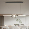 led pendel linje design sort guld 60cm 80cm metal kunstnerisk stil moderne aluminiumslegering malet finish kun dæmpbar med fjernbetjening