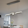 led pendel linje design sort guld 60cm 80cm metal kunstnerisk stil moderne aluminiumslegering malet finish kun dæmpbar med fjernbetjening