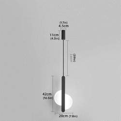 20cm led pendel nordisk sort hængelampe med hvid lampeskærm spisestue kontor soveværelse enkelt geometrisk metal sort led moderne