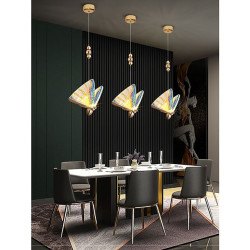 23cm enkelt design pendel farverigt sommerfugl design sengelampe spisestue restaurant bar stue metal galvaniseret