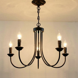 5-Light 62cm Stearinlys Stil Lysestager Metal Malede finish Tradisjonell / Klassisk