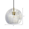 led pendel ø design glas globus design galvaniseret nordisk stil