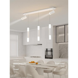 led pendel med spotlights 3-lys moderne køkkenø dæmpbar led moderne hvid mini pendel, soveværelse natbord sort lille pendel