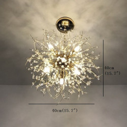 OYLYW 8-Light 40cm Ministil Lysestager Metal Sputnik Galvaniseret LED / Chic & Moderne / Globe