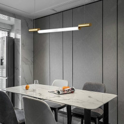 led pendel 87/120/148cm liner design 1-lys 3000lm minimalistisk design til spisestue, soveværelse, stue