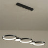 led pendel køkken ø lys cirkel ring design sort 95cm lysekrone metal kunstnerisk stil moderne stil stilfuld malet finish