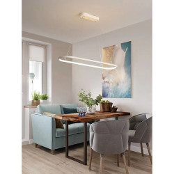 1-lys 70c/90m led pendel 40w ovalt design rektangel aluminium sort malet finish moderne lampe til spisestue restaurant kaffebar kun dæmpbar med fjernbetjening