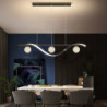 led pendel 100cm ø lys dæmpbar linje design aluminium stilfuld minimalistisk malet finish spisestue køkken lys