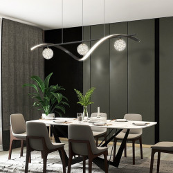 led pendel 100cm ø lys dæmpbar linje design aluminium stilfuld minimalistisk malet finish spisestue køkken lys