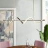 100cm pendel led metal kunstnerisk stil moderne restaurant lampe nordisk stil kreativt design spiral lysekrone