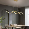 90cm led pendel linje design enkelt design dæmpbart aluminium guld