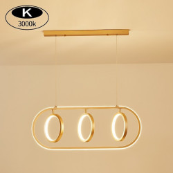 led pendel 75cm 1-lys ring cirkel design dæmpbar aluminium malet finish luksuriøs moderne stil spisestue soveværelse pendel kun dæmpbar med fjernbetjening