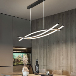 100cm led pendel linje design metal kunstnerisk stil moderne lysekrone moderne enkel nordisk minimalistisk lys luksus...