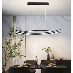 100cm led pendel linje design metal kunstnerisk stil moderne lysekrone moderne enkel nordisk minimalistisk lys luksus restaurant lang bar bord spisestue