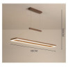 led pendel moderne stilfuldt guld kaffe firkantet cirkel design 90cm metalmalet finish kunstnerisk til spisestue stue