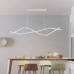 led pendel 100cm ø lys dæmpbar linje design aluminium stilfuld minimalistisk malet finish spisestue køkken lys kun dæmpbar med fjernbetjening