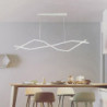 led pendel 100cm ø lys dæmpbar linje design aluminium stilfuld minimalistisk malet finish spisestue køkken lys kun dæmpbar med fjernbetjening