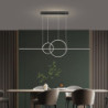 led pendel 90cm ø lys dæmpbar linje design aluminium stilfuld minimalistisk malet finish spisestue køkken lys