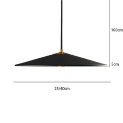 25cm enkelt design pendel lys metal malet finish led nordisk stil